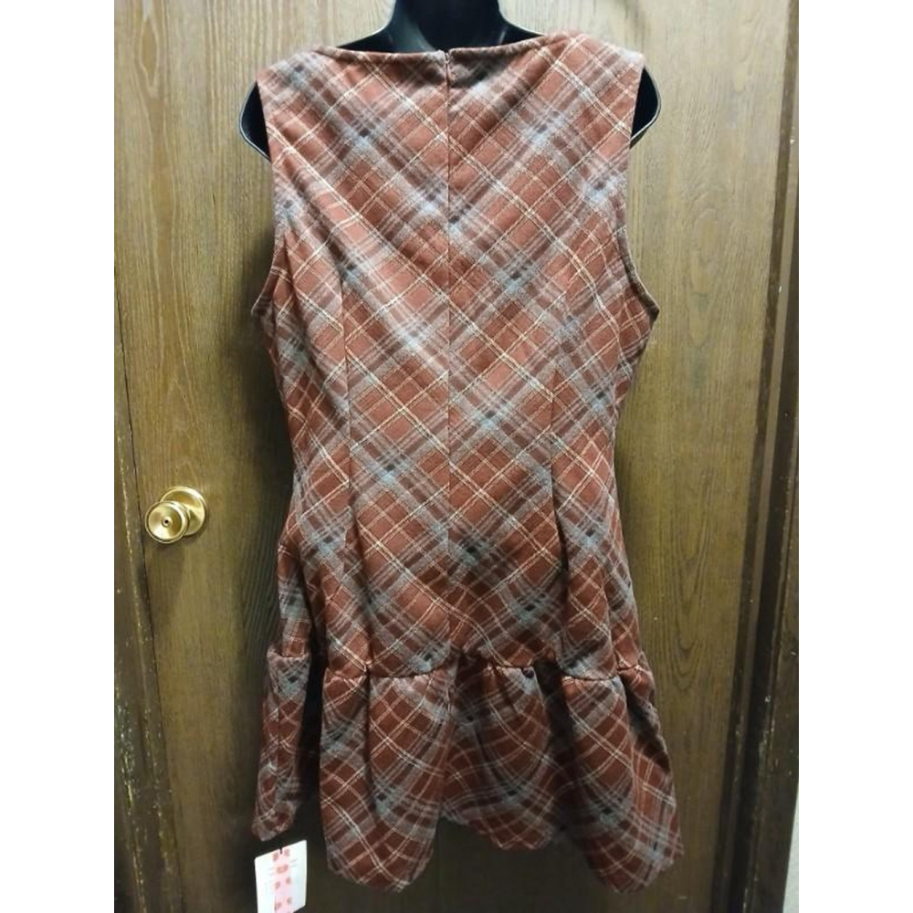 Cider Women’s Plaid Sleeveless Drop Waist Dress XL NWT JC545 - Picture 12 of 12